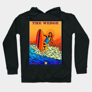 SURFING THE WEDGE Newport Beach CA. Hoodie